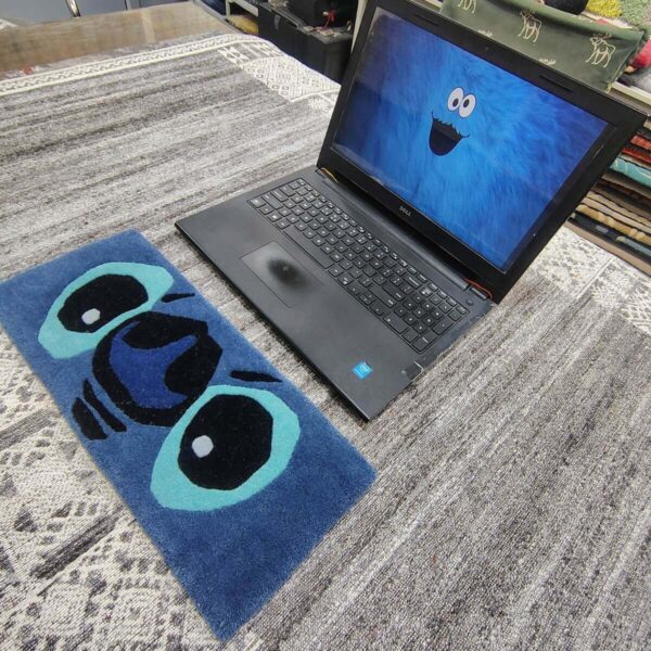 Stitch Blue Keyboard Rug