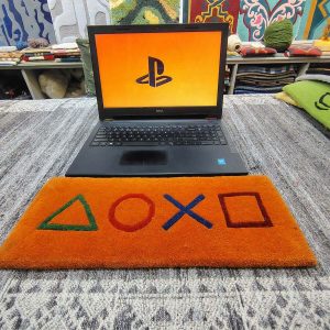 PlayStation Orange Keyboard Rug - close up