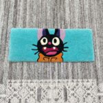 Black Cat Blue Keyboard Rug