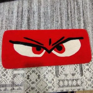 Red Anger Eye Keyboard Rug