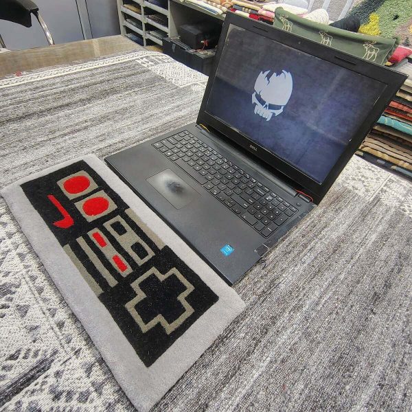 Retro Controller Black Keyboard Rug