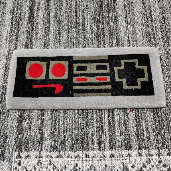Retro Controller Black Keyboard Rug