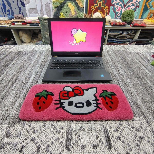 Hello Kitty Pink Keyboard Rug