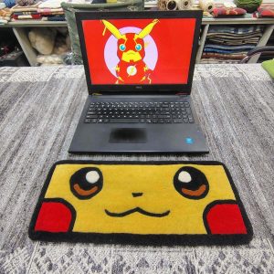 Pikachu Yellow Keyboard Rug - close up