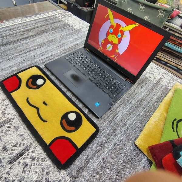 Pikachu Yellow Keyboard Rug