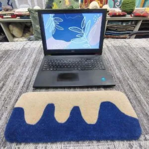 Wave Blue Keyboard Rug — Front view